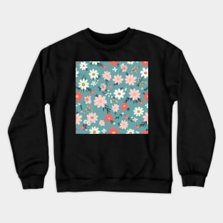 Minimalist Seamless Floral Pattern Flowers Texture Crewneck Sweatshirt